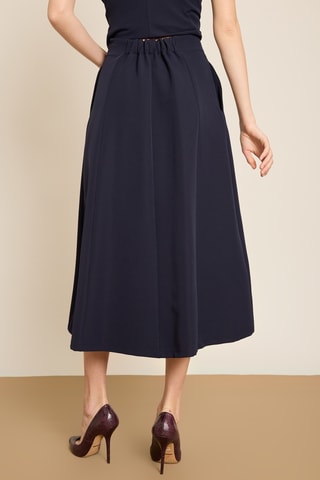 Jupe midi - Bleu marine
