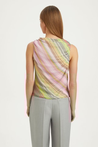 Blouse sans manches - Rose, vert et jaune