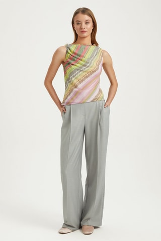 Blouse sans manches - Rose, vert et jaune