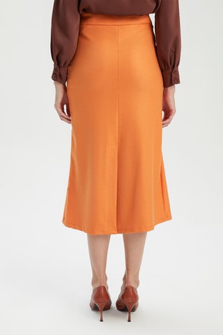 Jupe midi - Orange