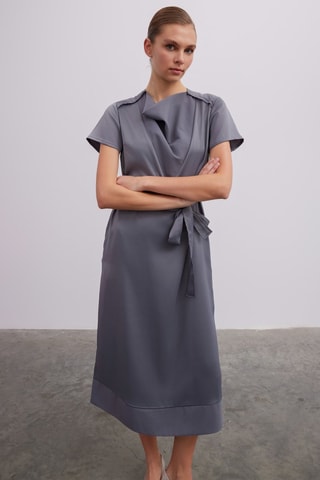 Robe midi - Gris