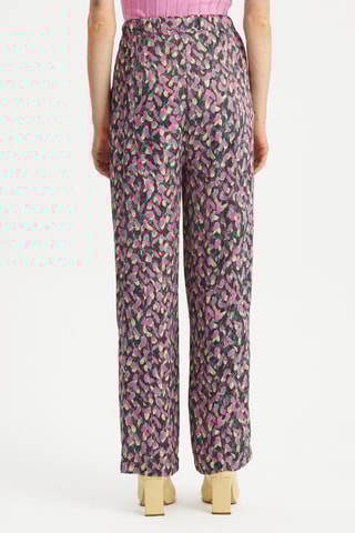 Pantalon wide legs taille haute - Rose