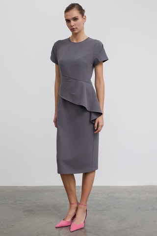 Robe fourreau - Gris