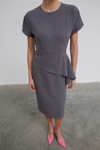 Robe fourreau - Gris