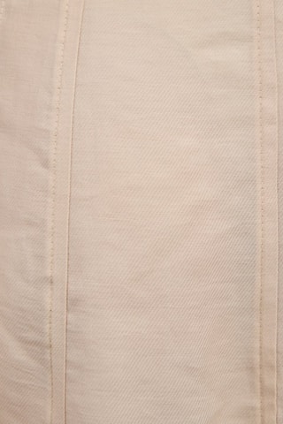 Jupe midi taille haute - Beige