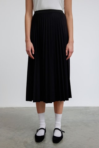 Jupe plissée taille haute - Noir