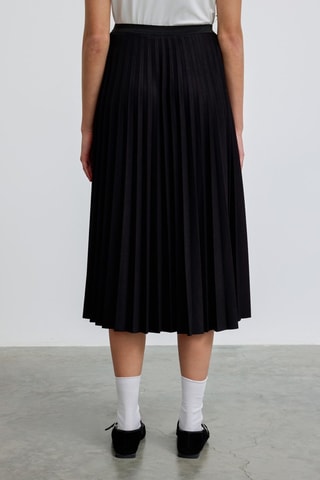 Jupe plissée taille haute - Noir