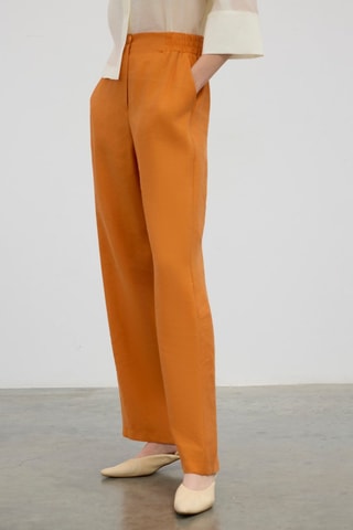Pantalon taille haute - Orange