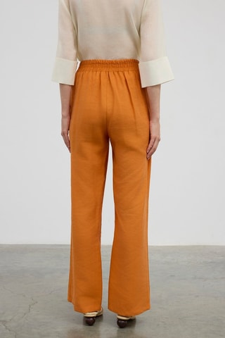 Pantalon taille haute - Orange