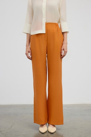 Pantalon taille haute - Orange