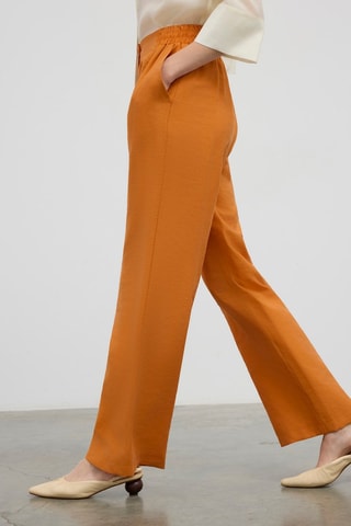 Pantalon taille haute - Orange
