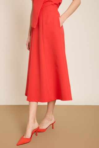Jupe midi - Rouge