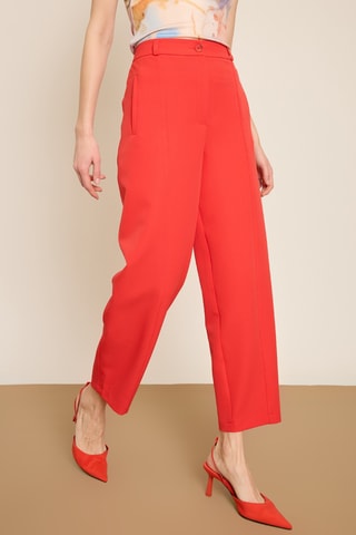 Pantalon carotte 7/8 - Rouge