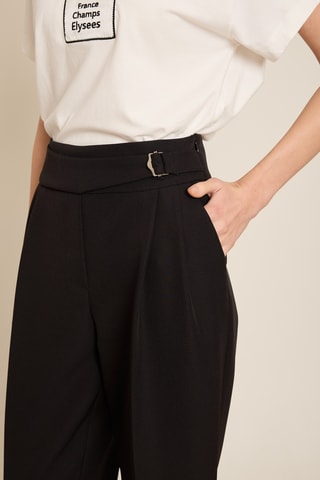 Pantalon carotte 7/8 - Noir