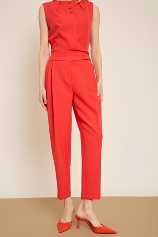 Pantalon carotte 7/8 - Rouge