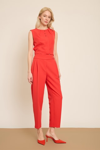 Pantalon carotte 7/8 - Rouge