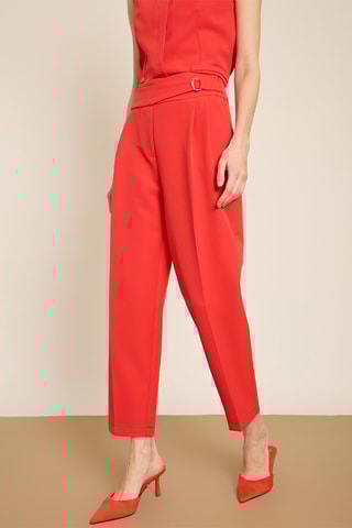 Pantalon carotte 7/8 - Rouge