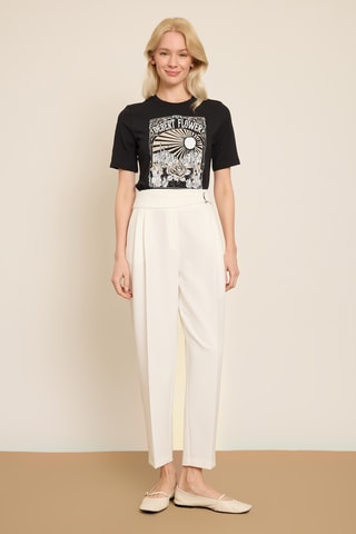 Pantalon carotte 7/8 - Beige