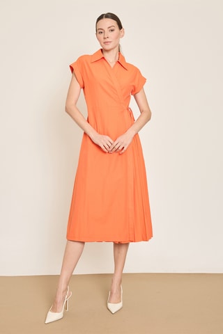 Robe portefeuille - Orange