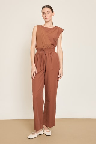 Pantalon wide legs - Marron