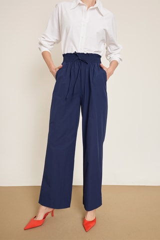 Pantalon wide legs - Bleu marine