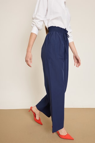 Pantalon wide legs - Bleu marine