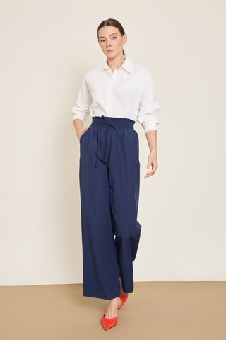 Pantalon wide legs - Bleu marine