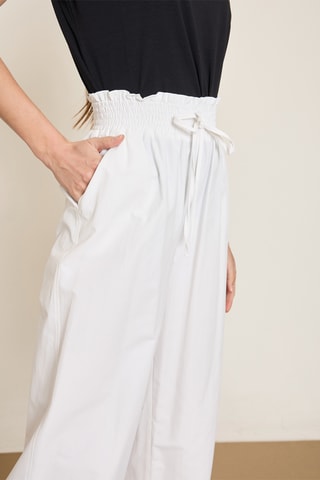 Pantalon wide legs - Blanc