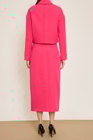 Jupe portefeuille taille haute - Rose