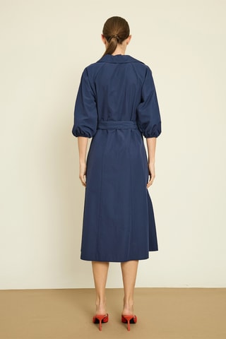 Robe midi - Bleu marine
