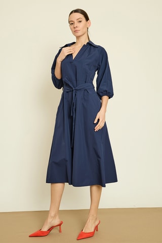 Robe midi - Bleu marine