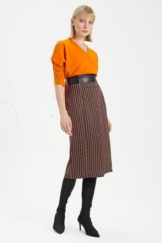 Jupe midi - Orange