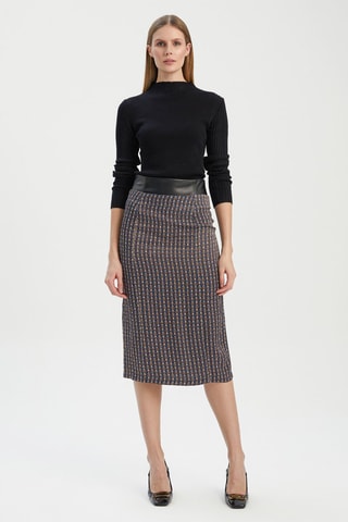 Jupe midi - Noir