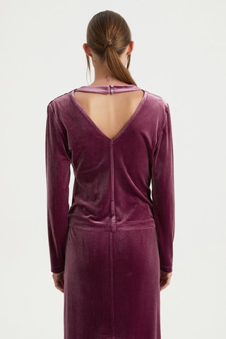 Top en velours - Violet