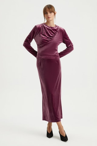 Top en velours - Violet