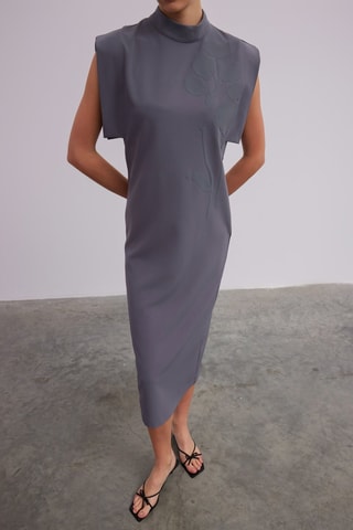 Robe midi - Gris