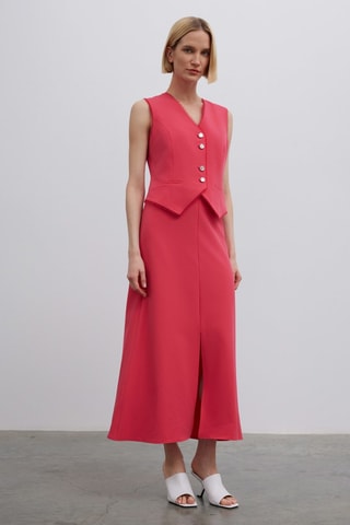 Jupe longue taille haute - Rose