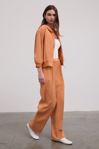 Pantalon taille haute - Orange