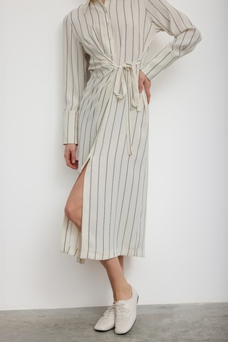 Robe chemise - Blanc et noir