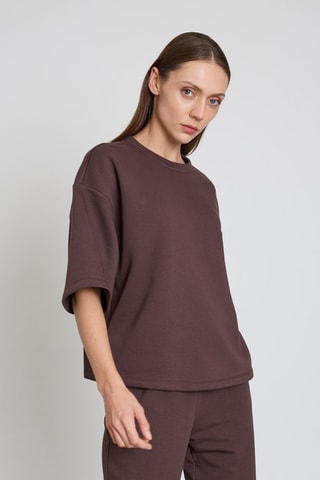 T-shirt oversize - Marron