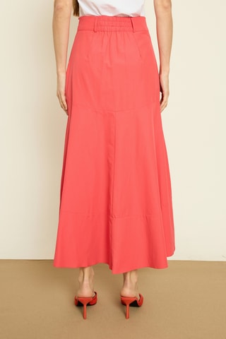 Jupe longue taille haute - Corail