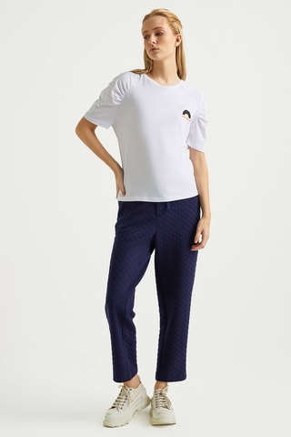 T-shirt - Blanc, noir, jaune et orange