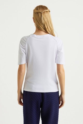 T-shirt - Blanc, noir, jaune et orange