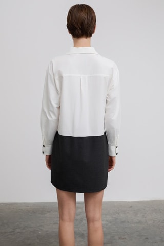 Robe droite - Blanc et noir