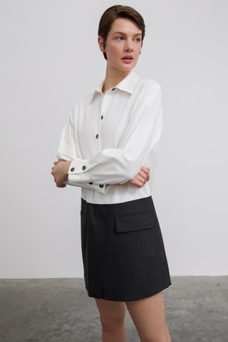 Robe droite - Blanc et noir