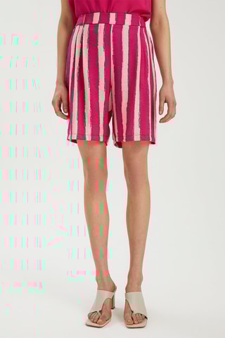 Short taille haute - Blanc et rose