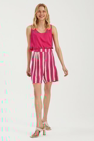 Short taille haute - Blanc et rose