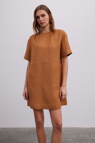 Robe droite - Marron