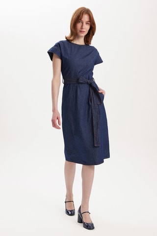 Robe midi - Bleu