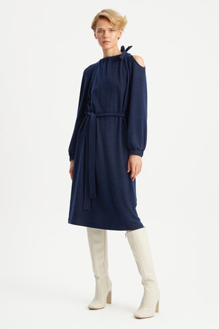 Robe midi - Bleu